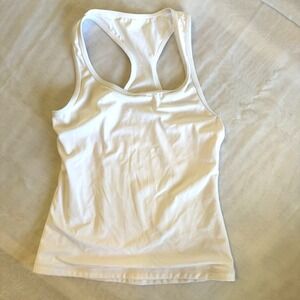 Balera White Fully Lined Dance Racerback Tank Top MT9039 Med Child MC Jazz Tap